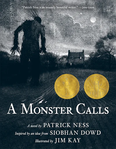 Book cover for A Monster Calls by Patrick Ness.